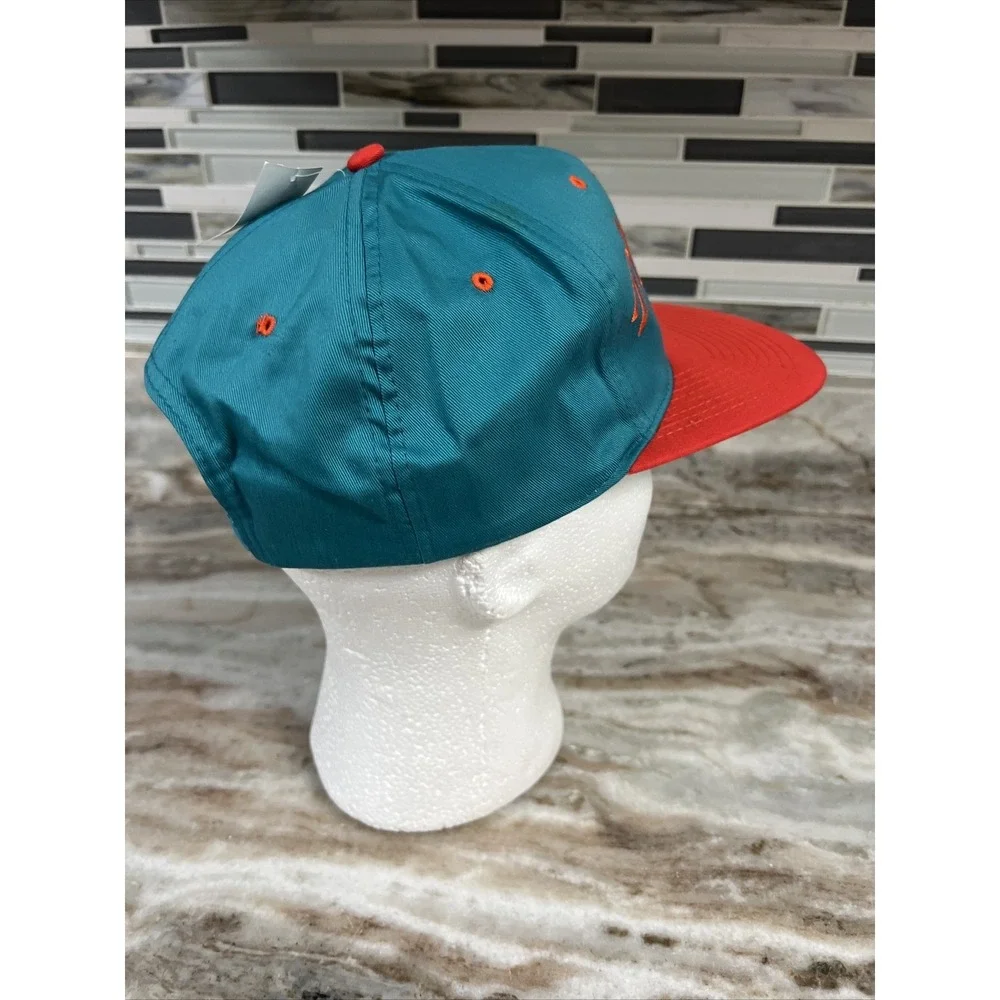 Team NFL AJD Miami Dolphins Vintage 90's Snapback Hat - Has A Stain (See Photos) - Picture 8 of 10